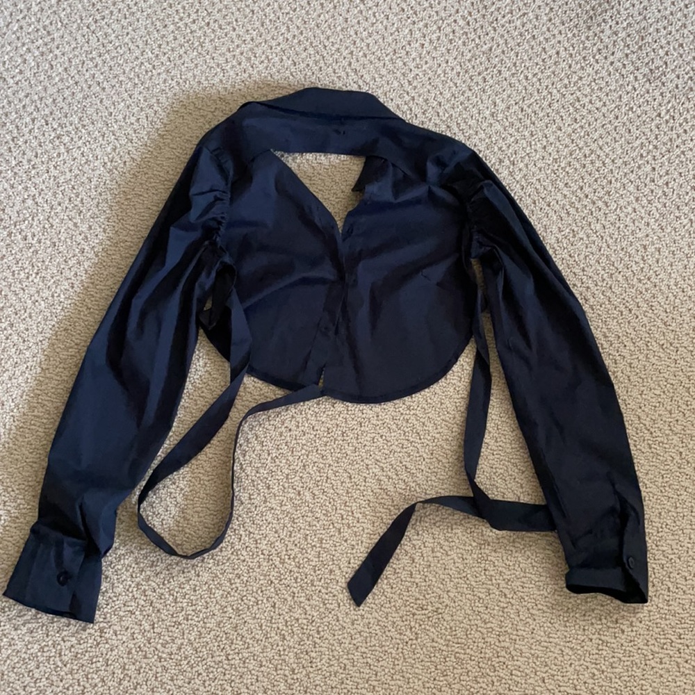 Backless Button Down Shirt - image 4